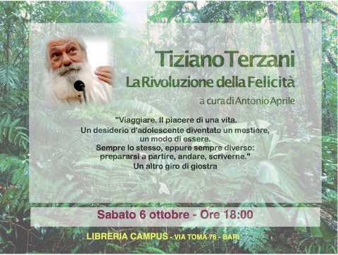 Bari, libreria Campus: incontro dedicato a Tiziano Terzani